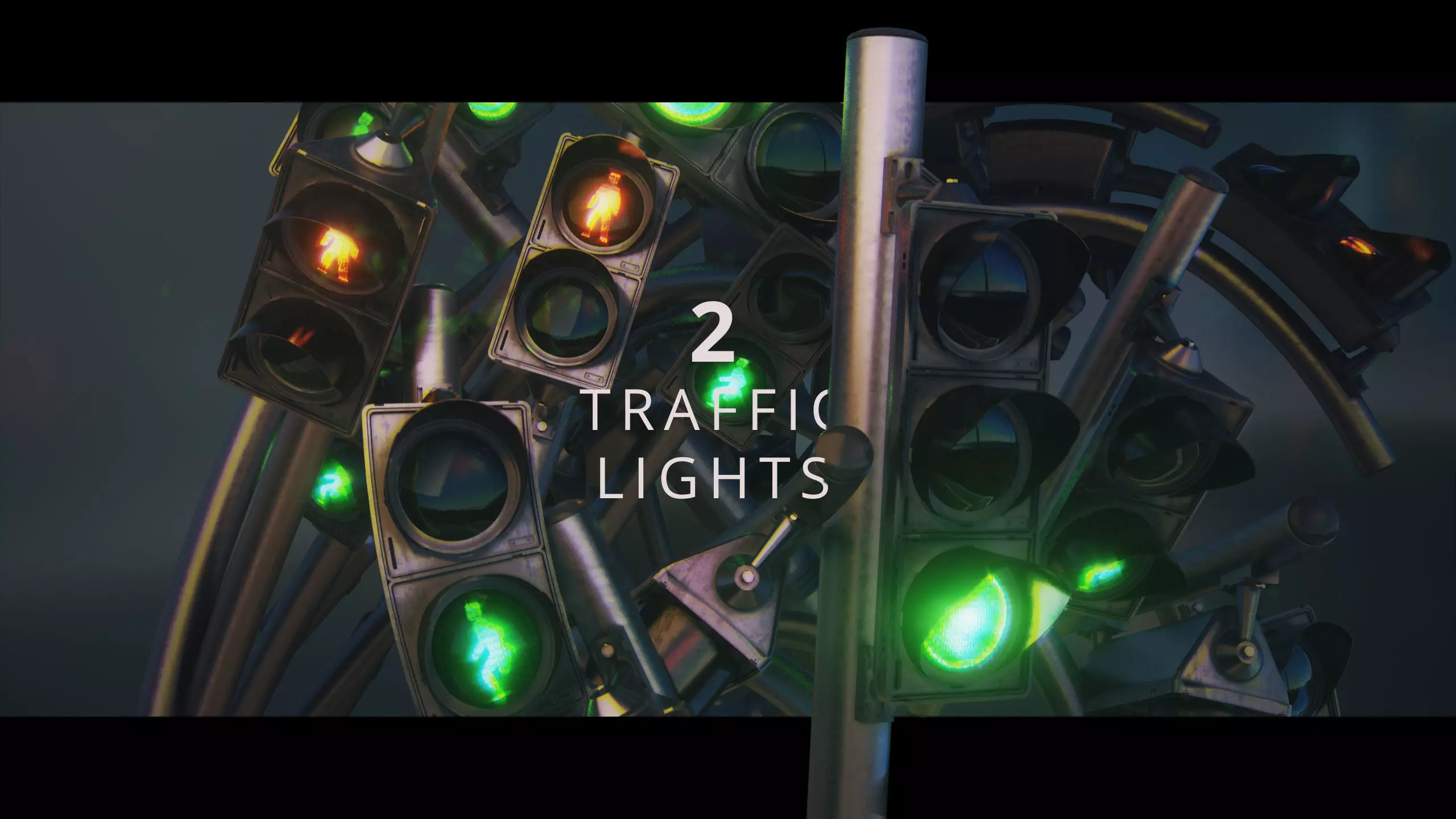  2 Traffic Lights 3D model_0