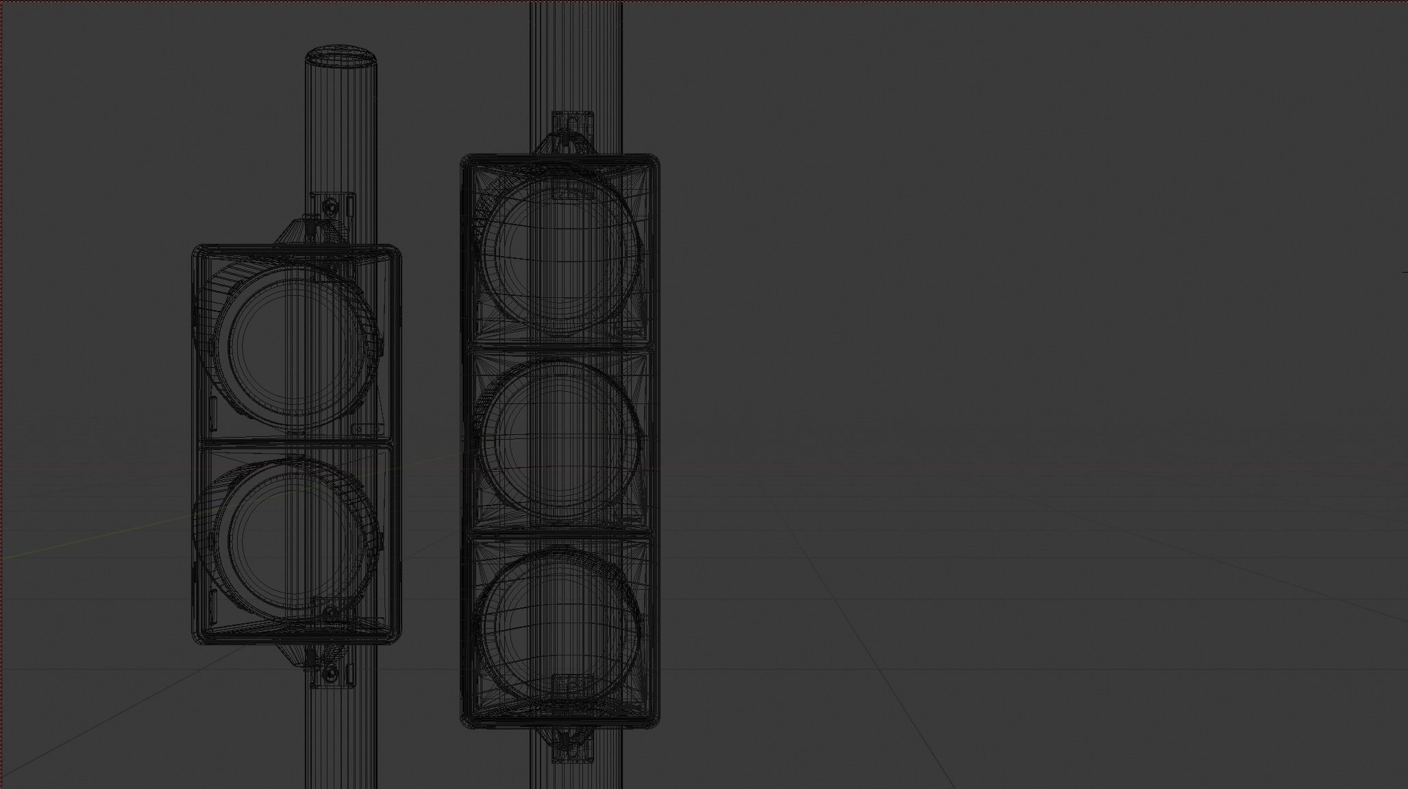  2 Traffic Lights 3D model_4