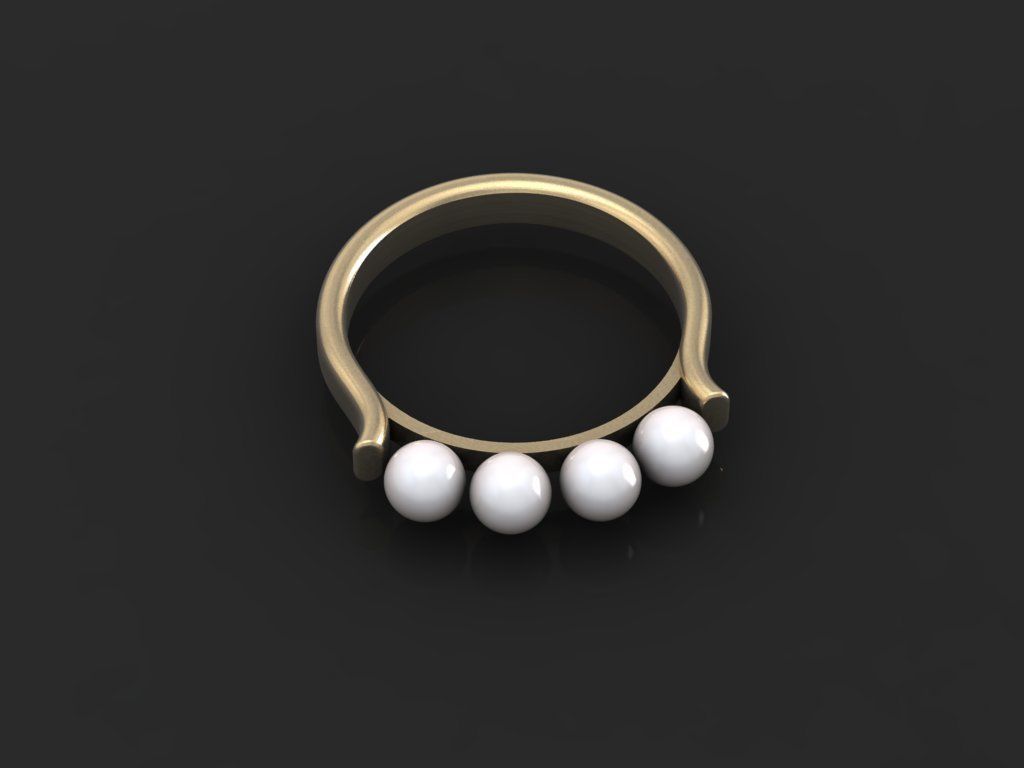 Pearl Ring 3D model_1