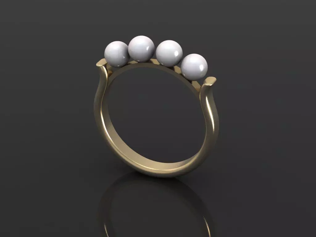 Pearl Ring 3D model_0
