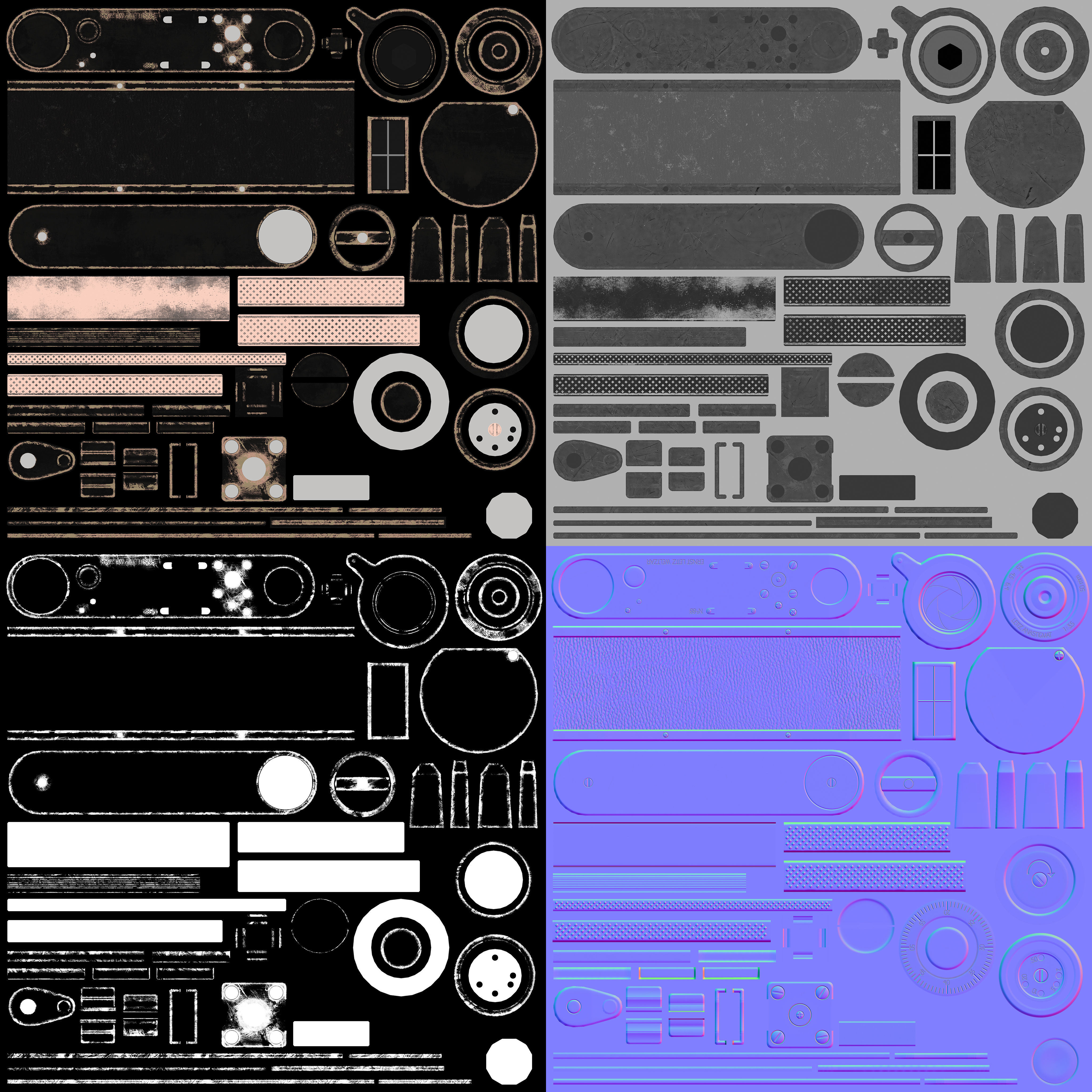 Game Ready - Leica Vintage Camera Low-poly 3D model_5
