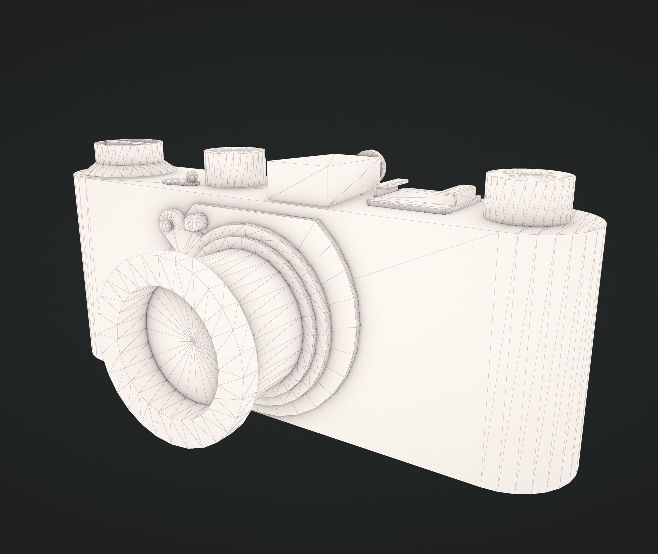 Game Ready - Leica Vintage Camera Low-poly 3D model_3