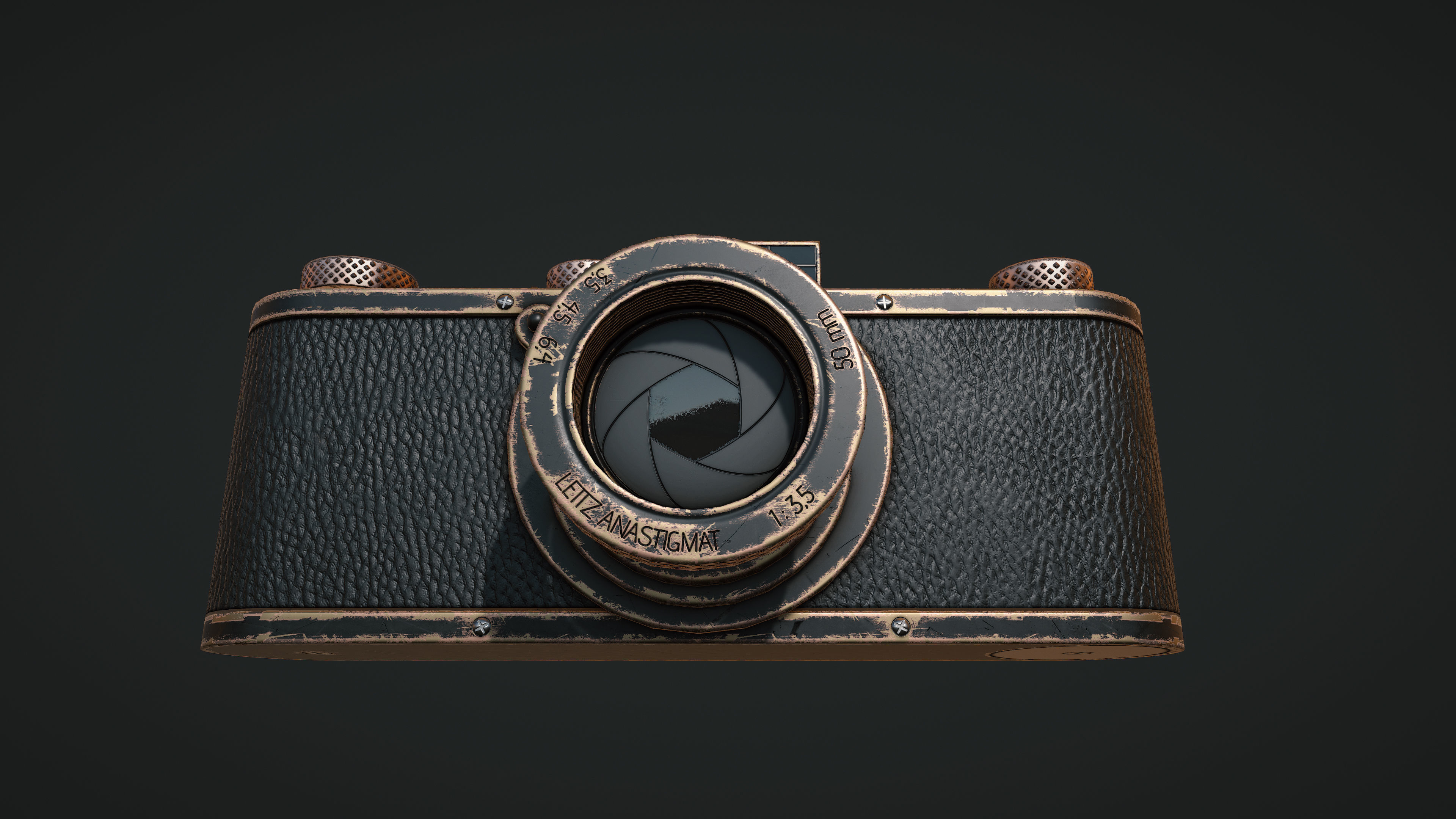 Game Ready - Leica Vintage Camera Low-poly 3D model_1