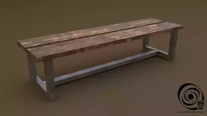 Bench 21 Low-poly 3D model