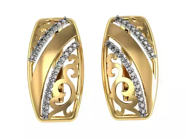 Earrings carved pattern set