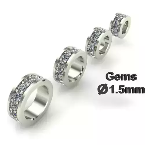CHARMS four diamond wedding rings