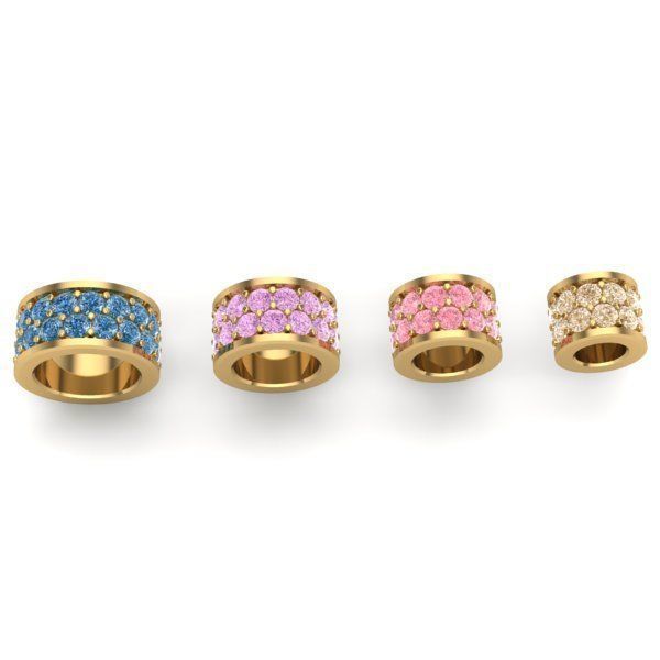 CHARMS gold rings 3D print model_2