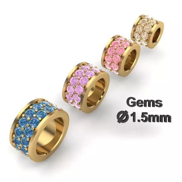 CHARMS gold rings 3D print model_0