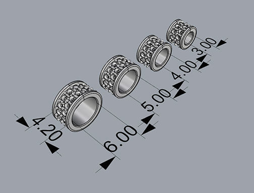 CHARMS gold rings 3D print model_4