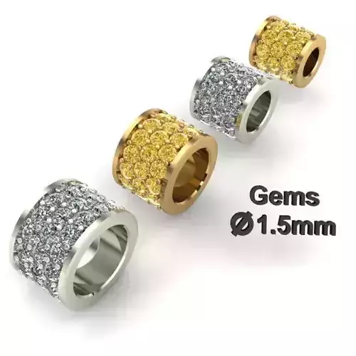 CHARMS three gold and silver rings with diamonds 3D print model