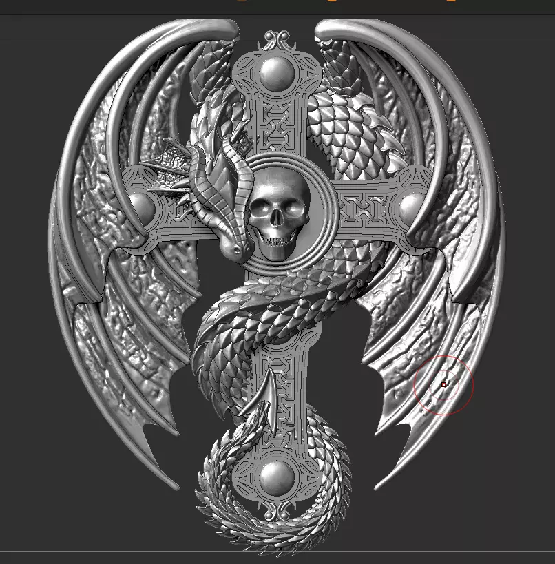 dragon book cross 3D print model_0