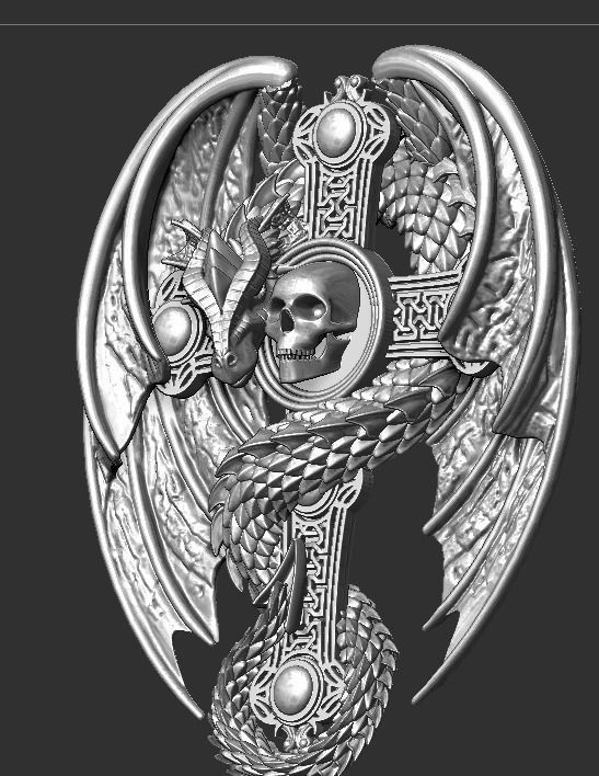 dragon book cross 3D print model_3