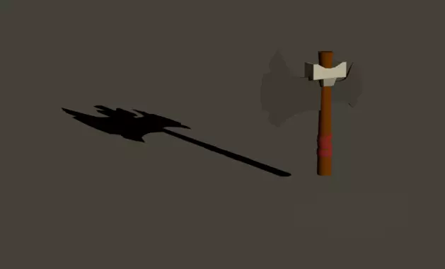 Axe for war Free low-poly 3D model_0