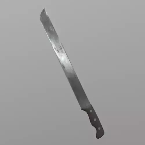 Machete stick with handle Low-poly 3D model