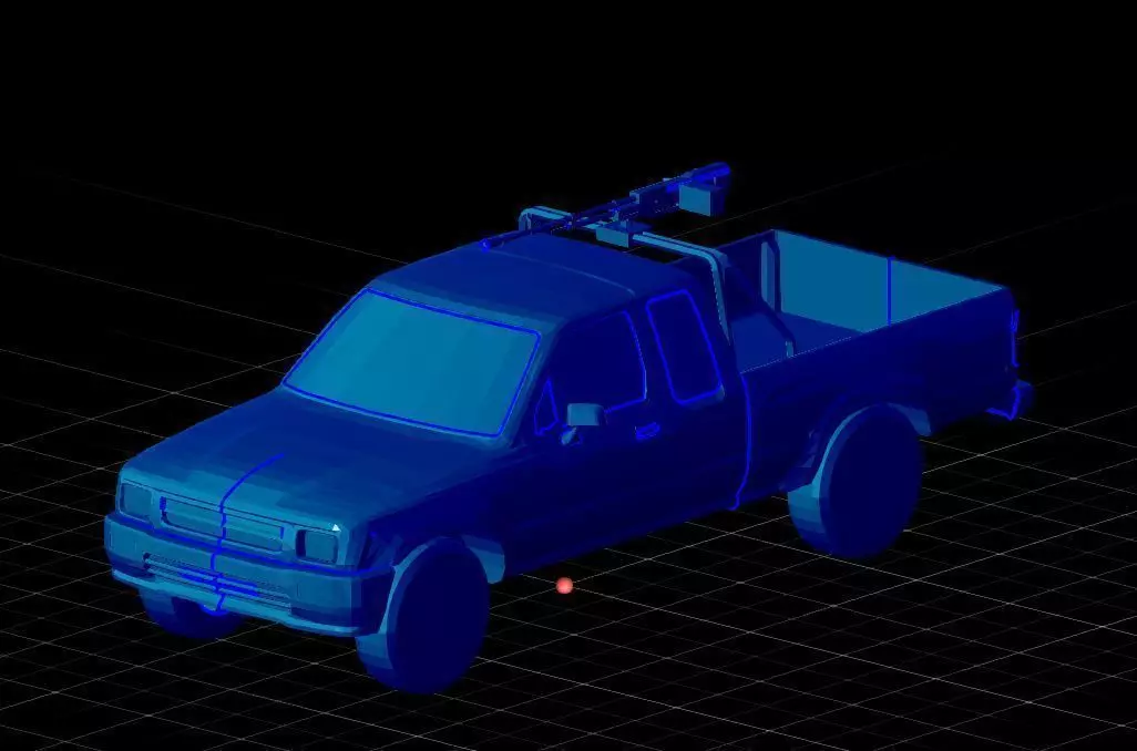 Pick-Up Truck Free low-poly 3D model