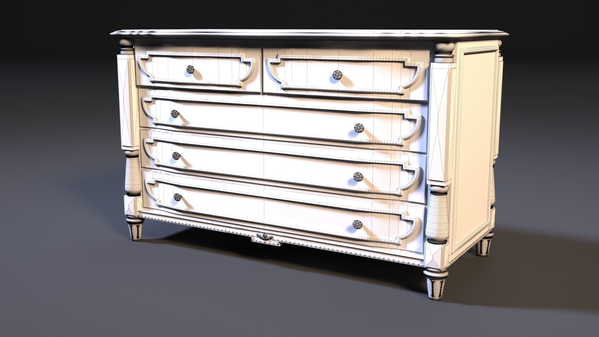 Chest of drawers 3D model_5