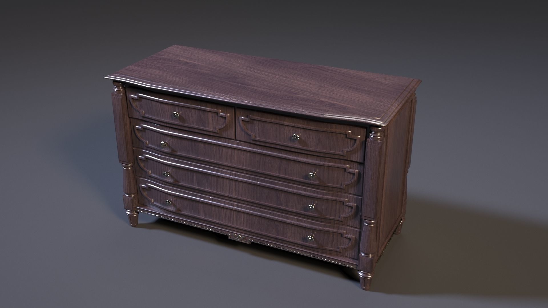 Chest of drawers 3D model_2