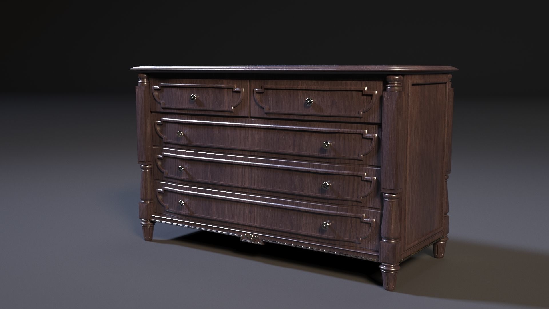 Chest of drawers 3D model_1