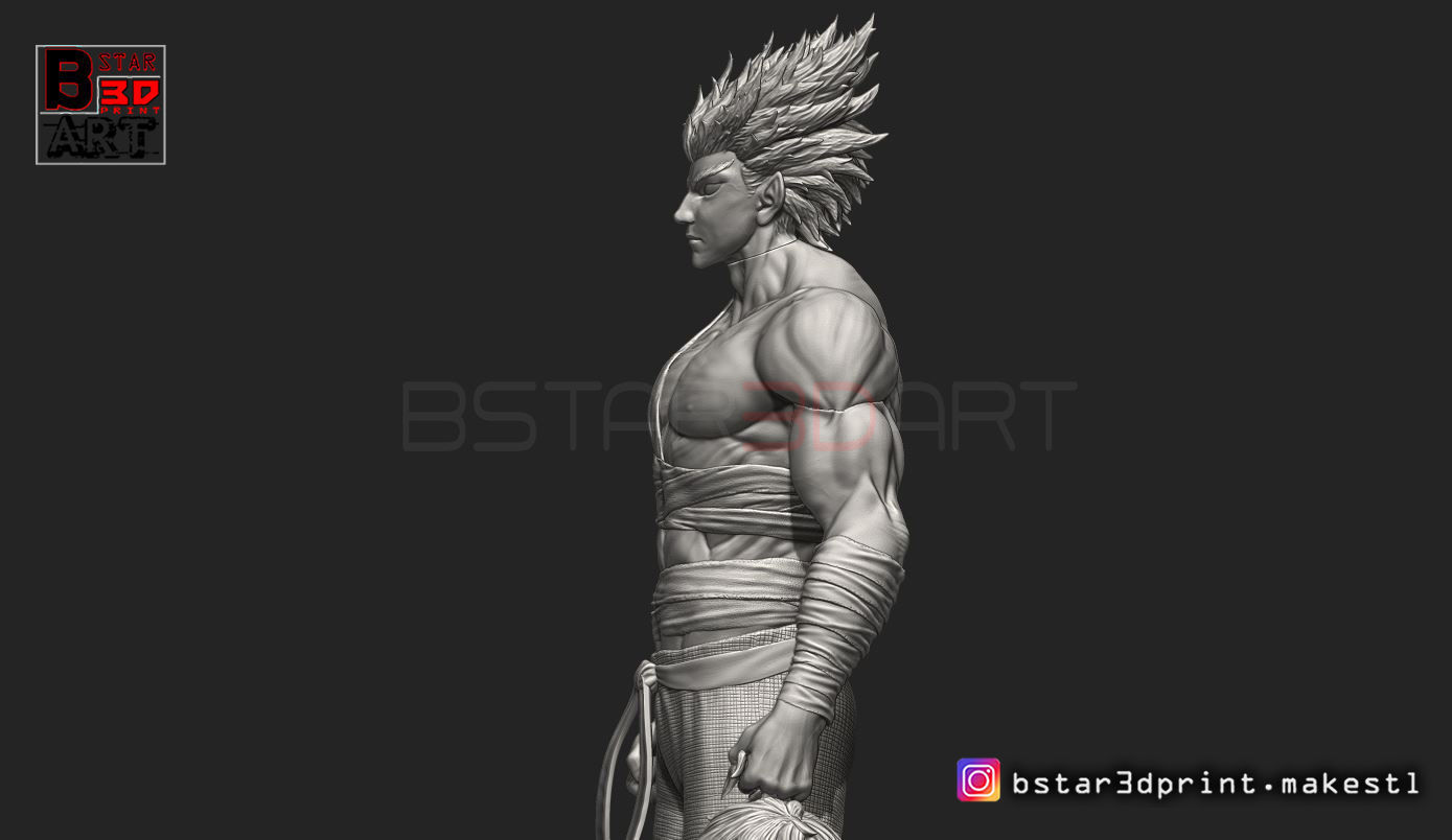 Garou - One punch Man - Fan Art - Realistic Version 3D print model_8