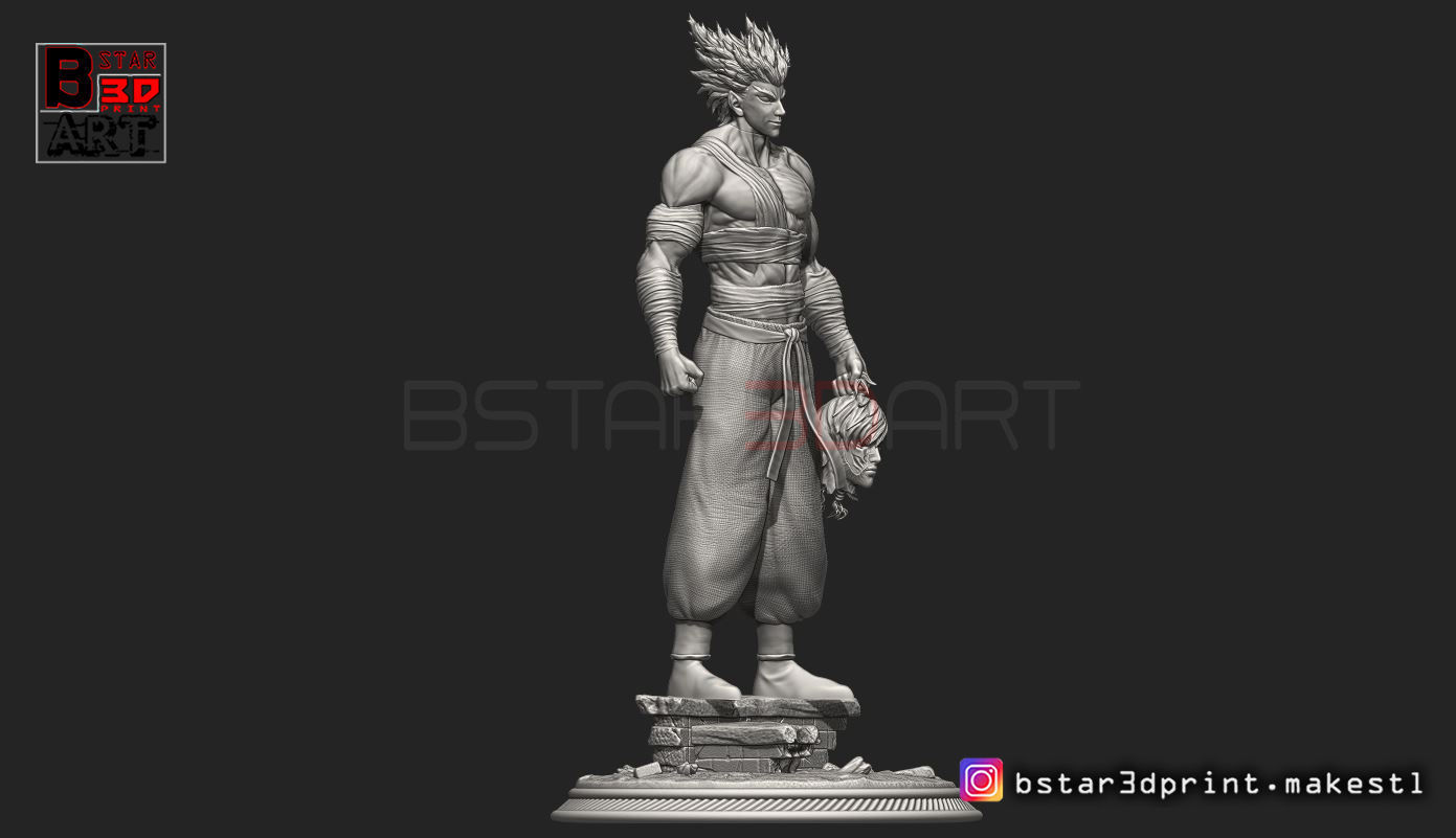 Garou - One punch Man - Fan Art - Realistic Version 3D print model_6