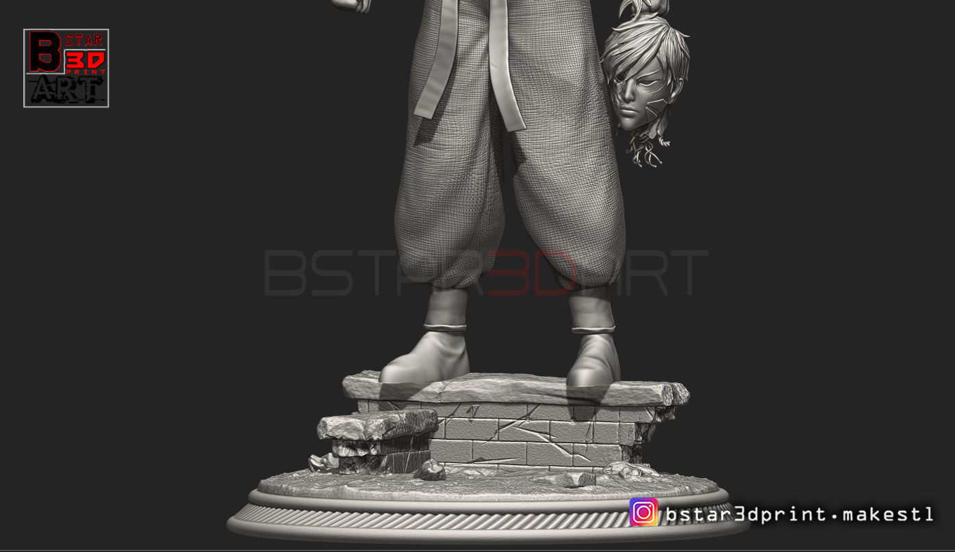 Garou - One punch Man - Fan Art - Realistic Version 3D print model_12
