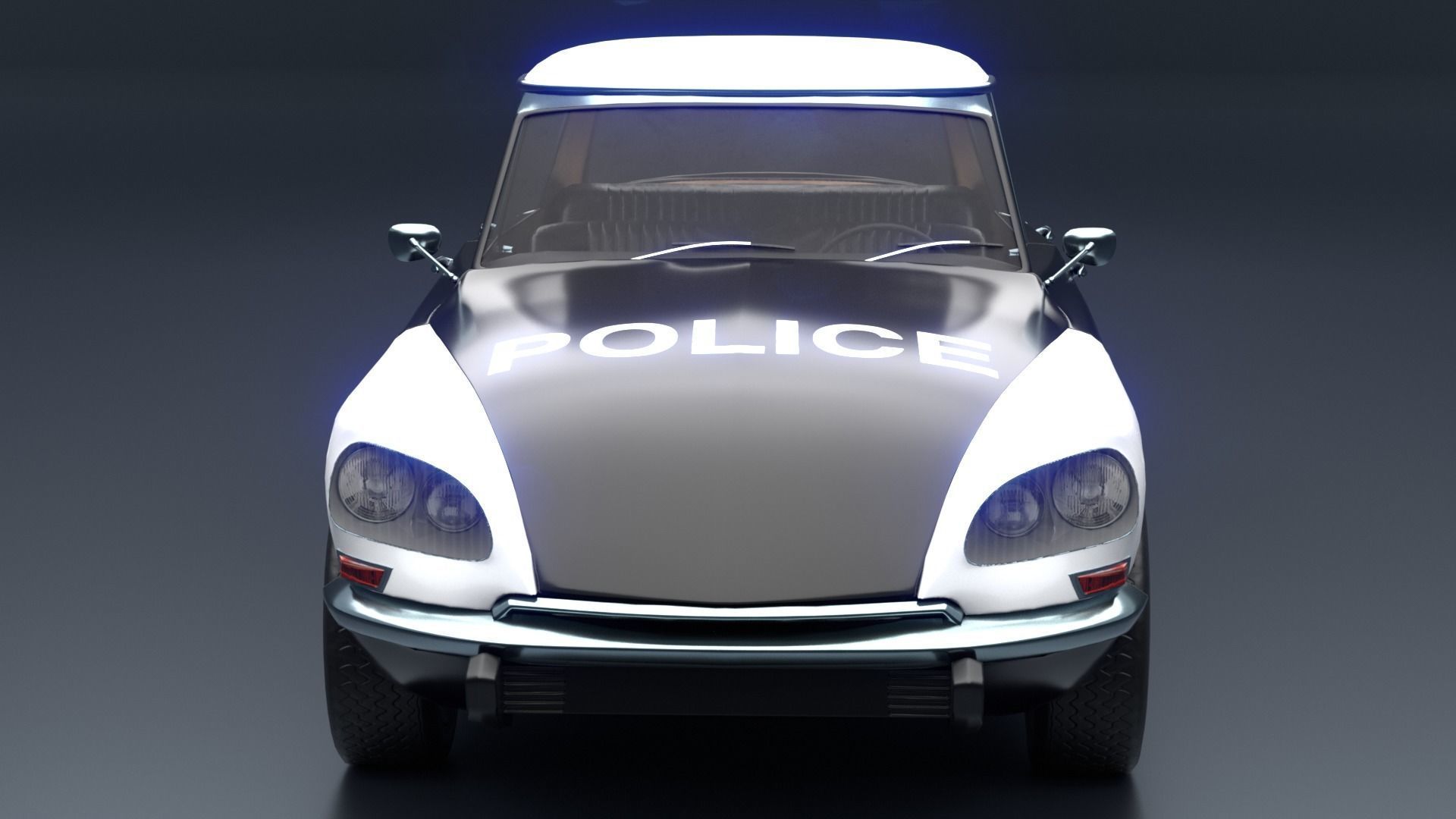 Retro Vehicle  - Citroen DS - Low-poly 3D model_8