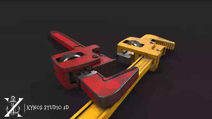 Wrench hammer Low-poly 3D model