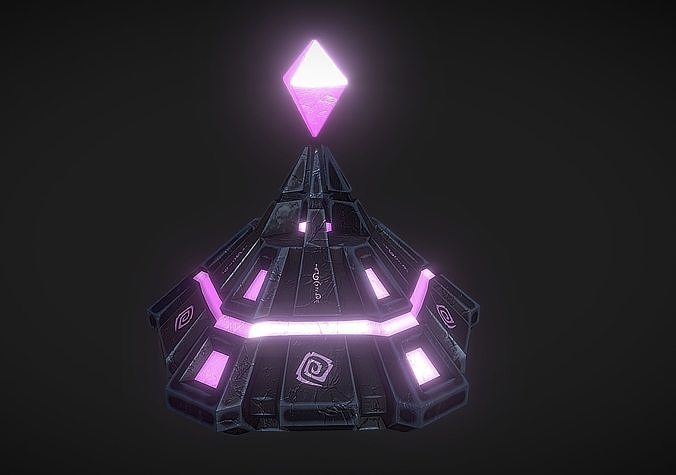 Mystical Ancient Crystal Low Poly PBR Low-poly 3D model