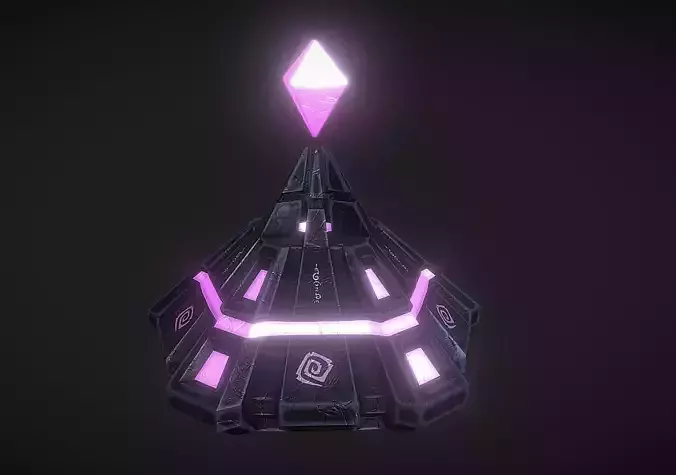 Mystical Ancient Crystal Low Poly PBR Low-poly 3D model
