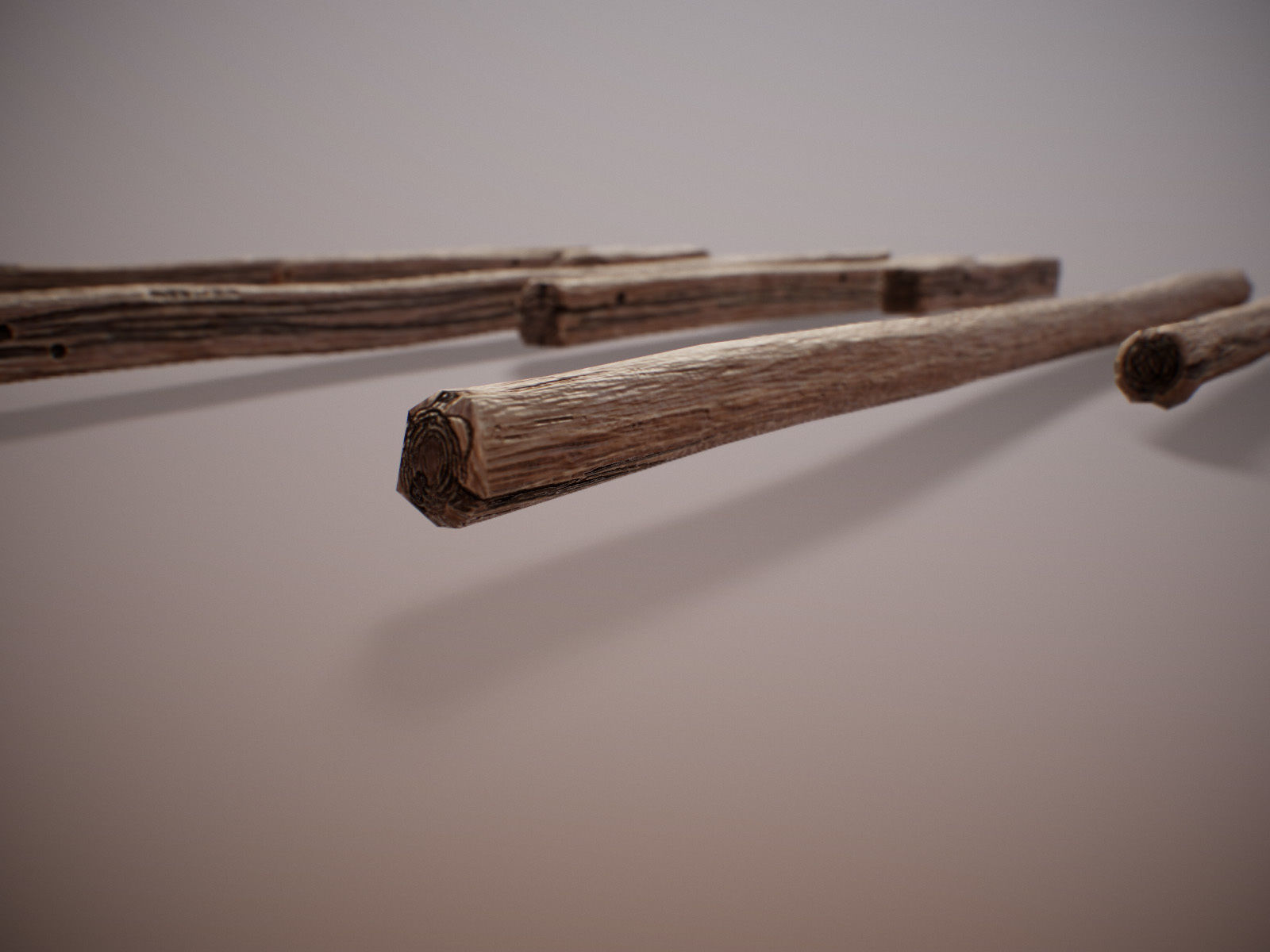 stylized Wood Sticks PBR Low-poly 3D model_13