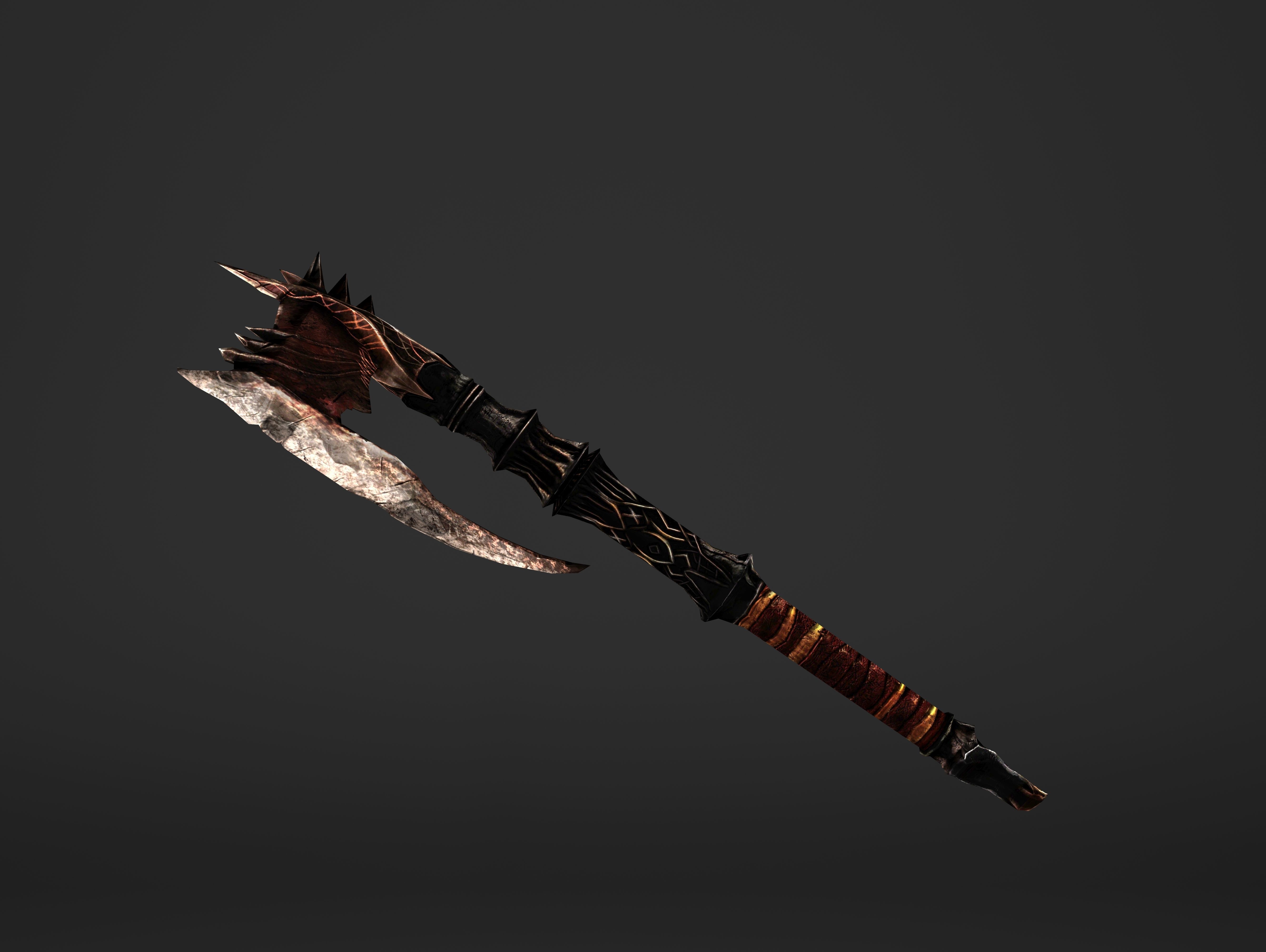 Spike Waraxe Low-poly 3D model_4