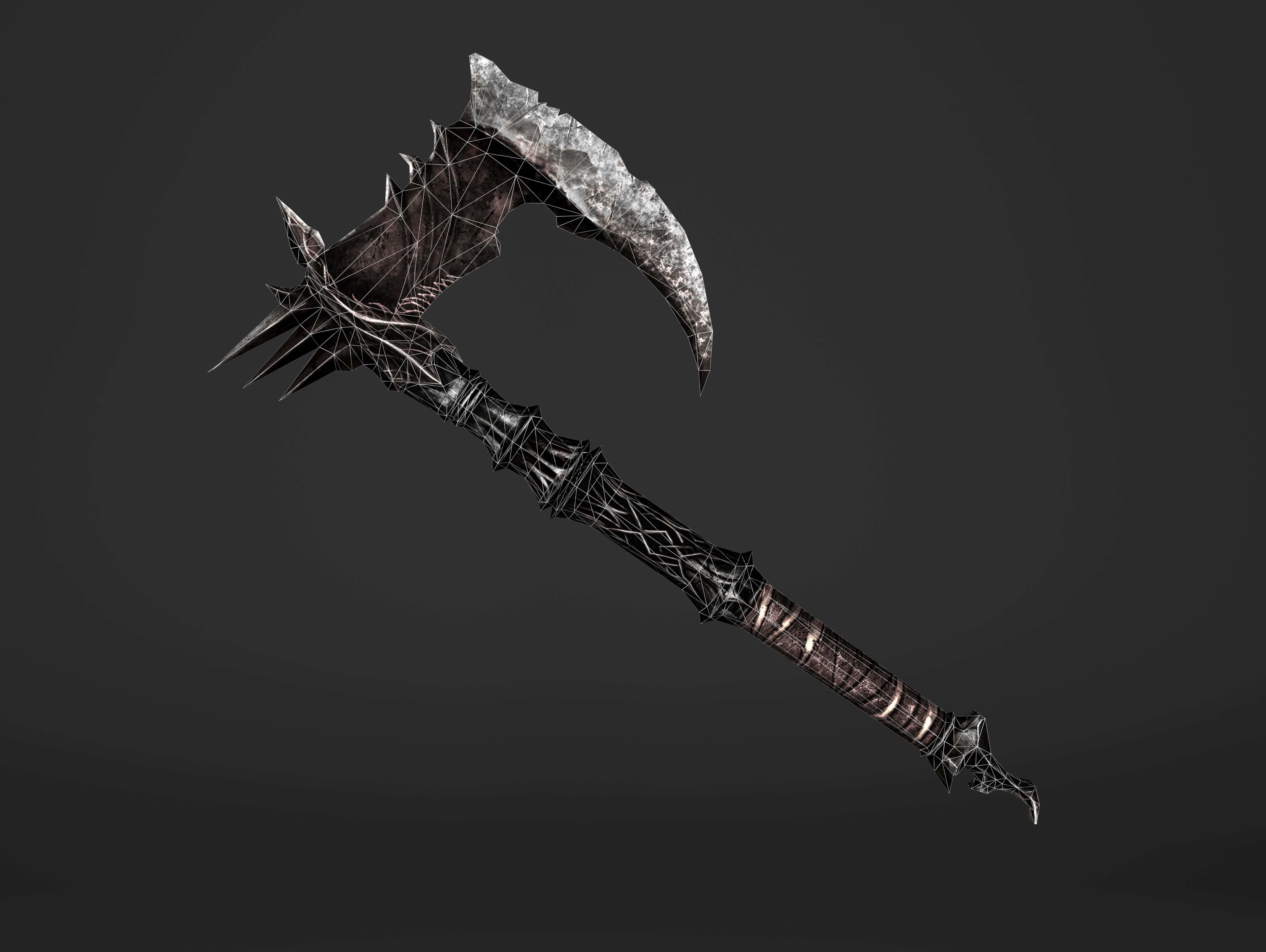Spike Waraxe Low-poly 3D model_11