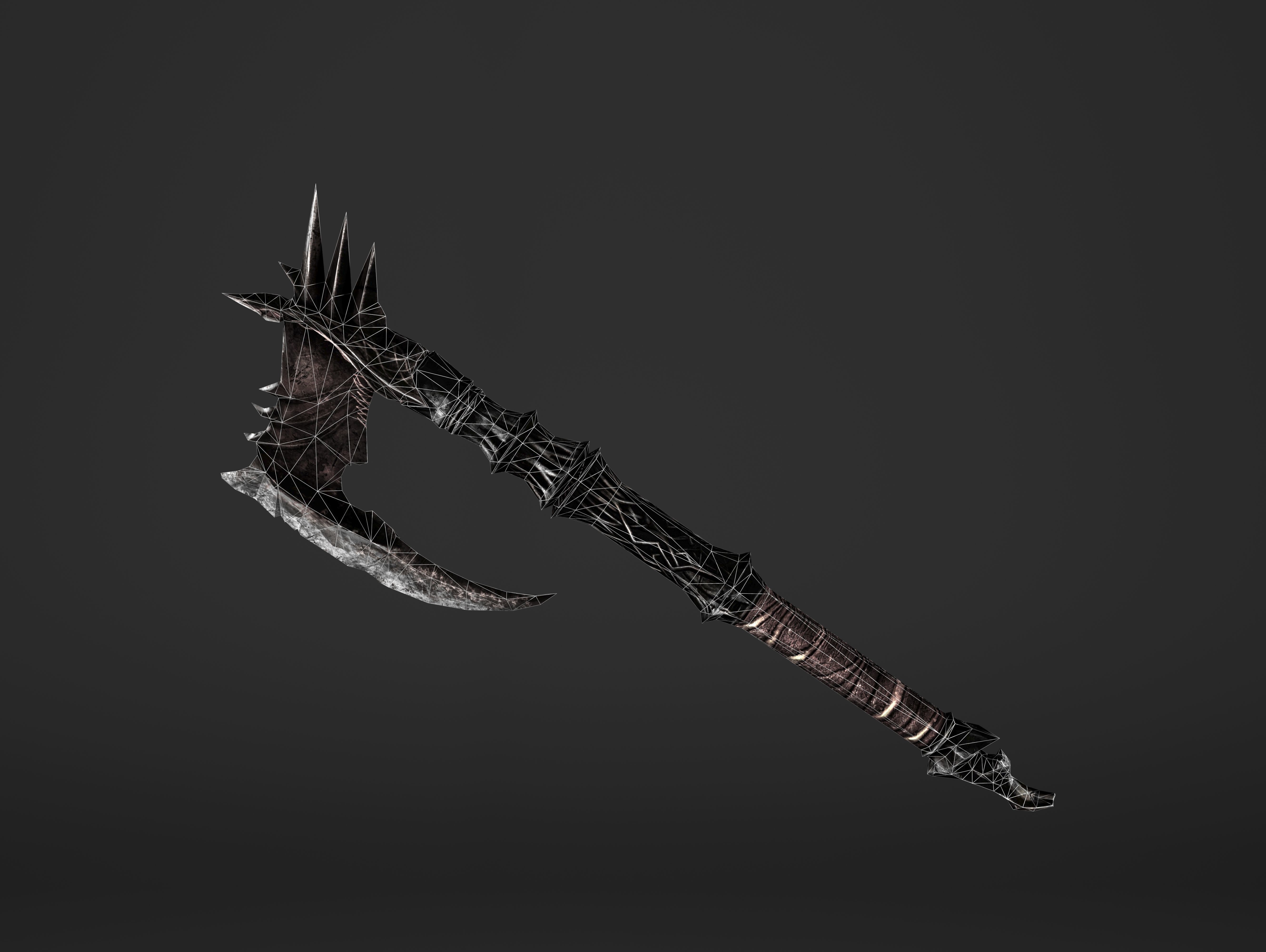 Spike Waraxe Low-poly 3D model_19