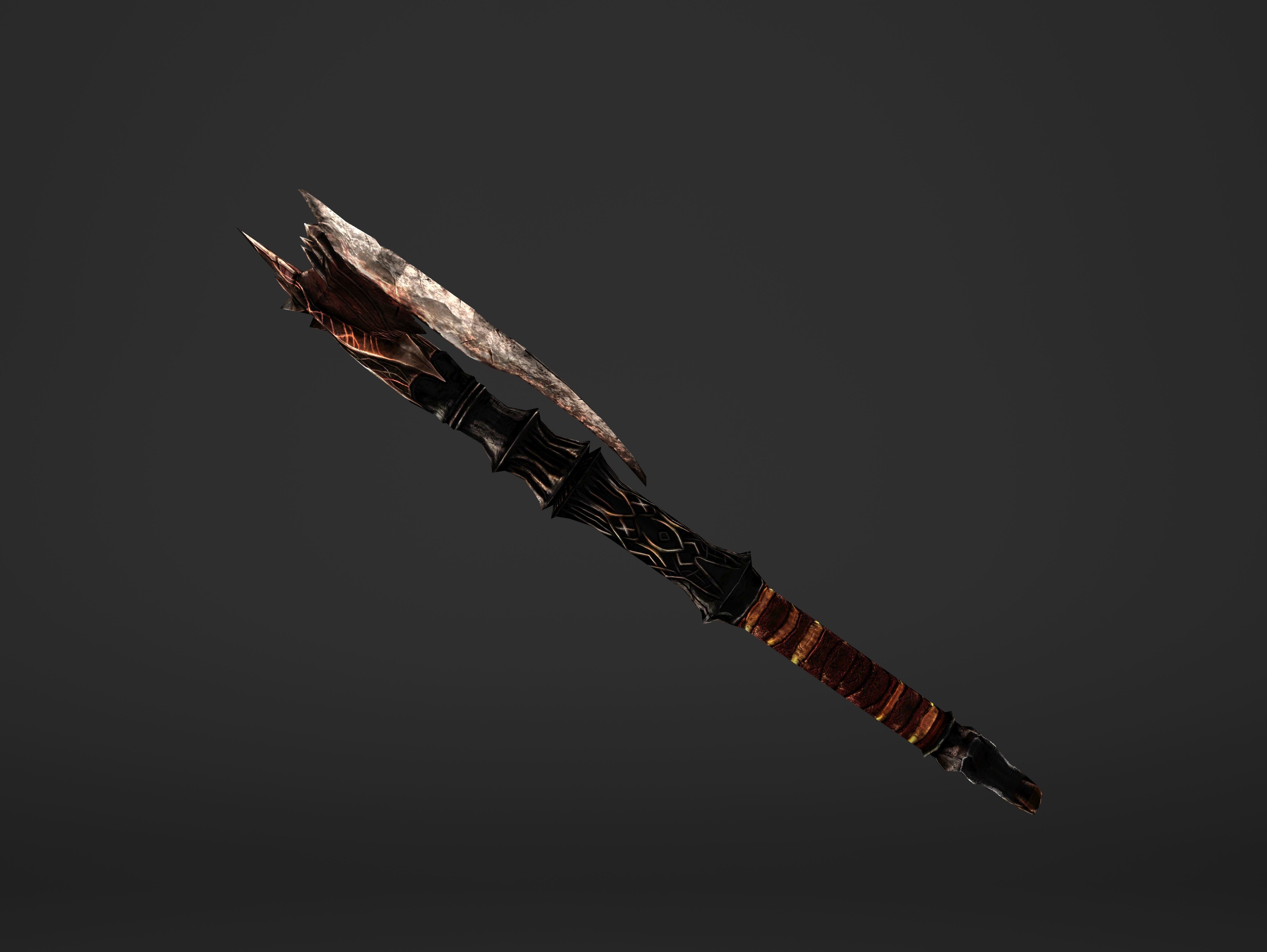 Spike Waraxe Low-poly 3D model_6