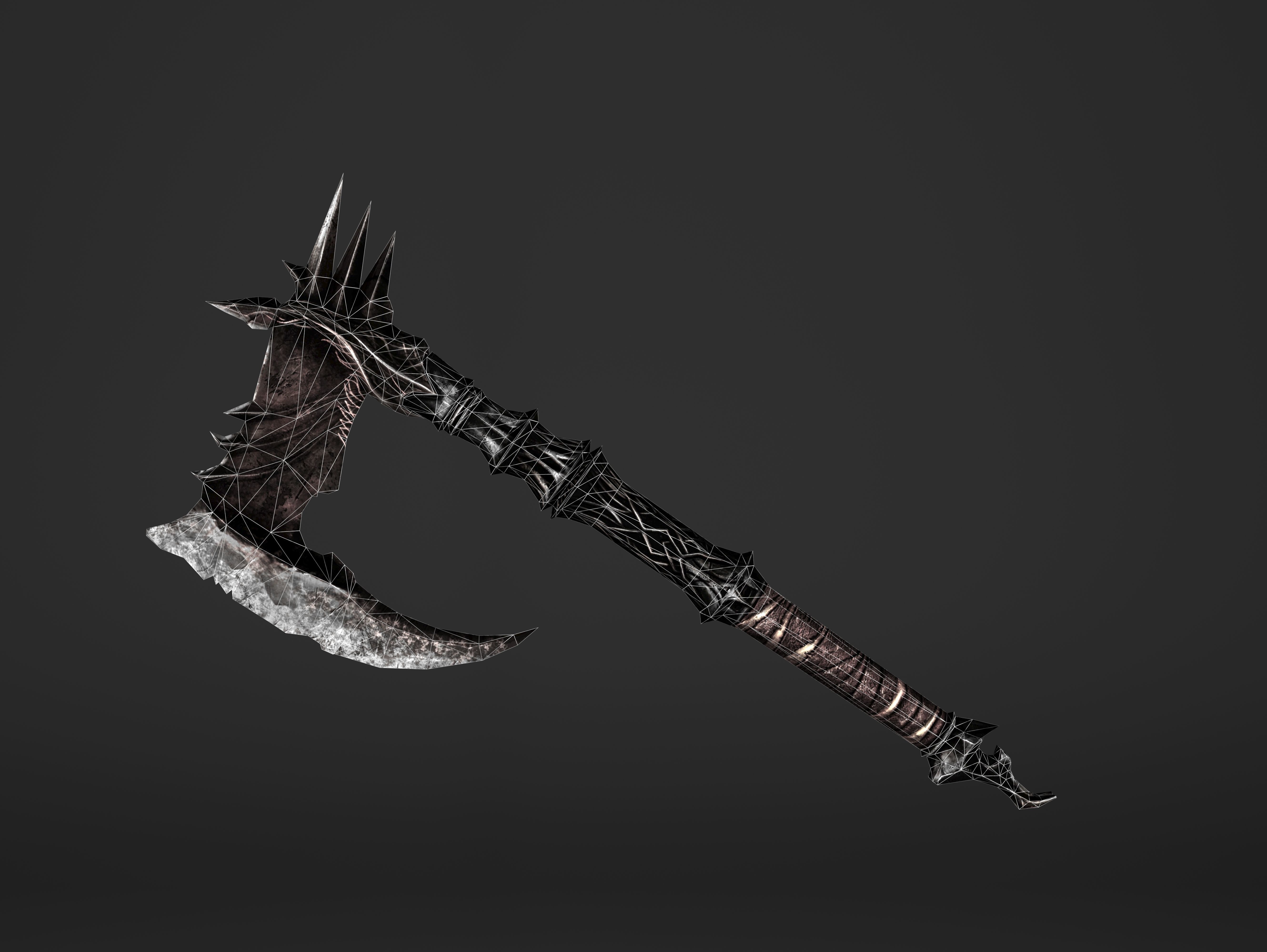 Spike Waraxe Low-poly 3D model_21