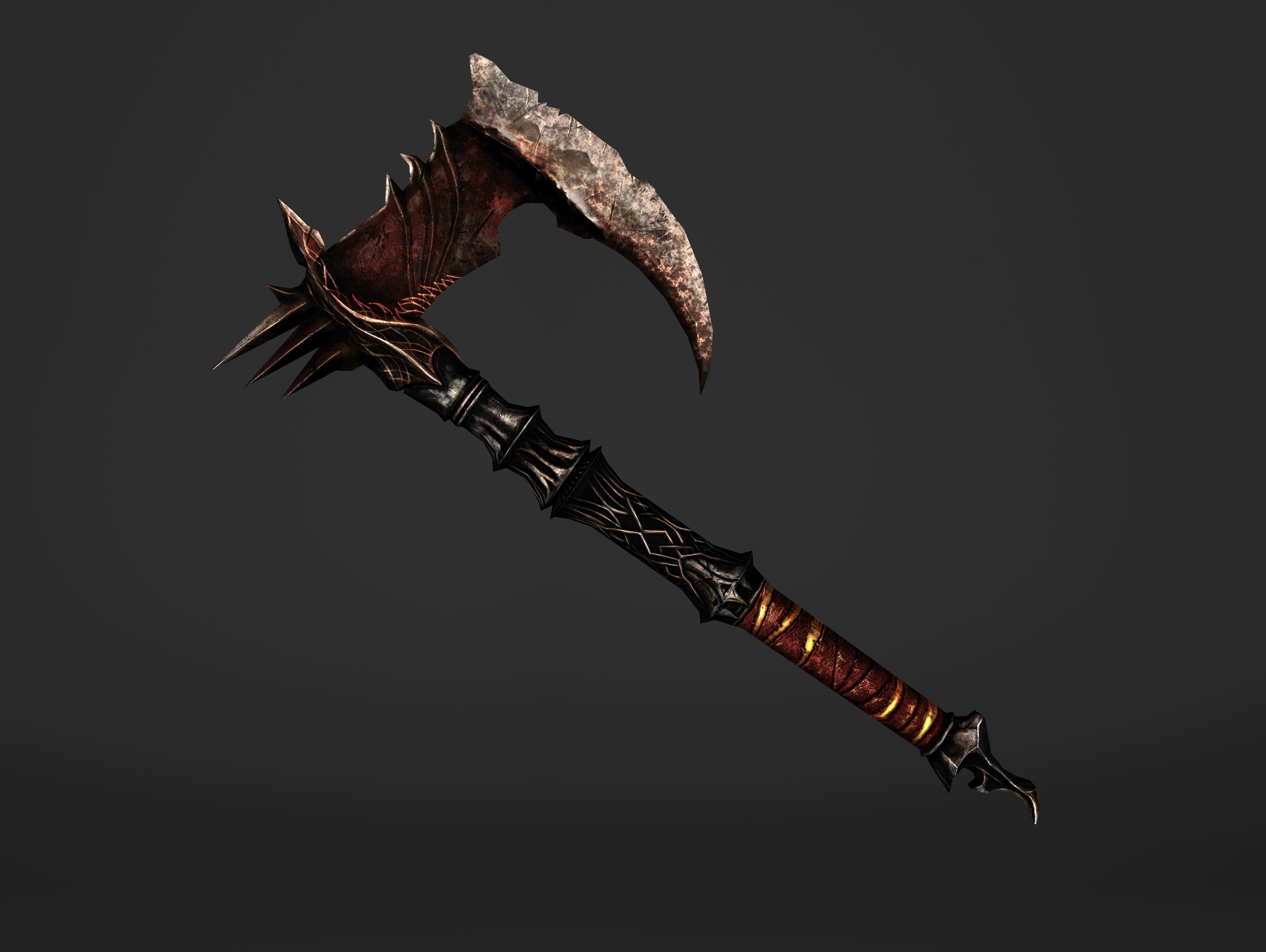 Spike Waraxe Low-poly 3D model_10