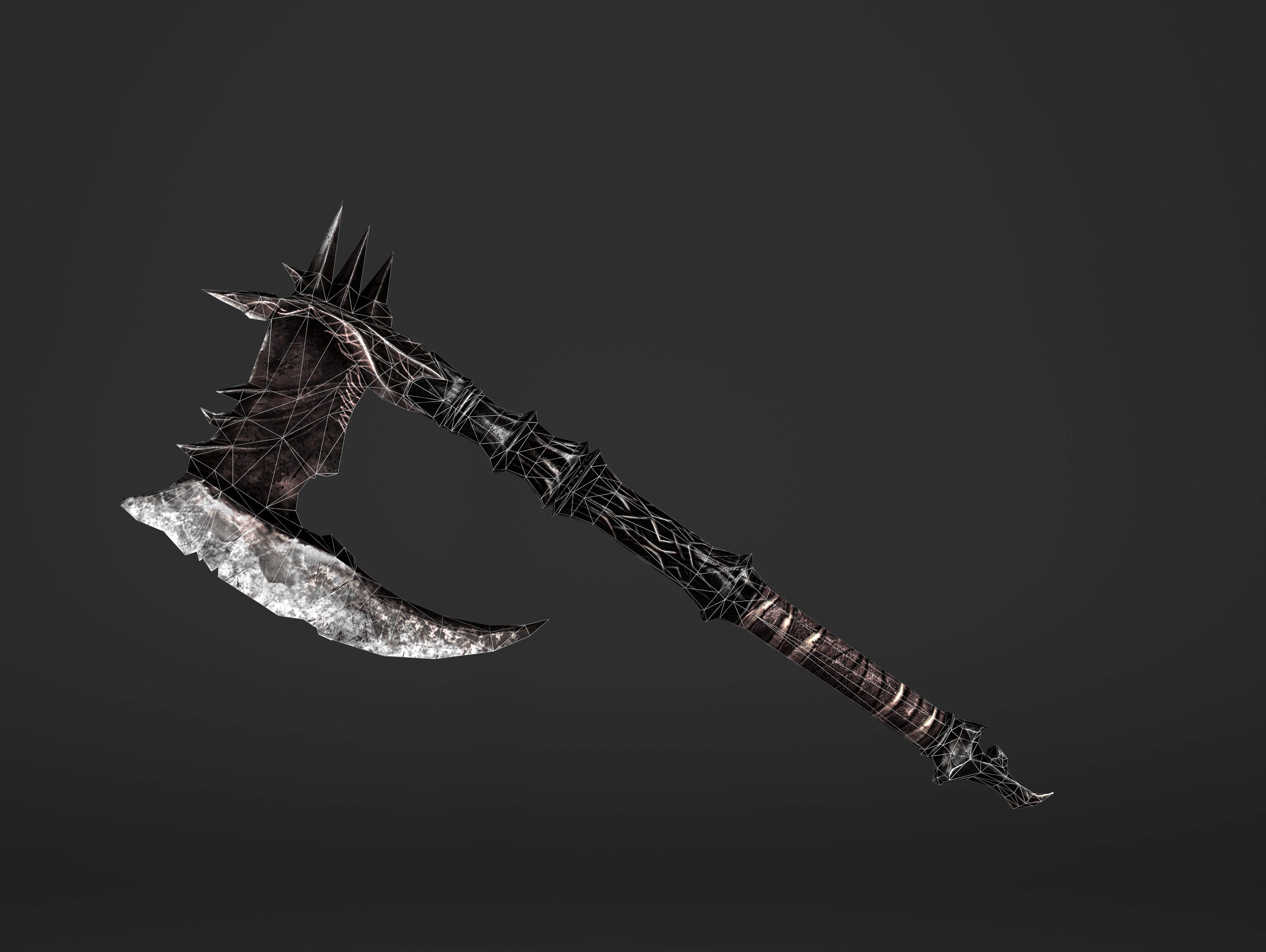 Spike Waraxe Low-poly 3D model_3