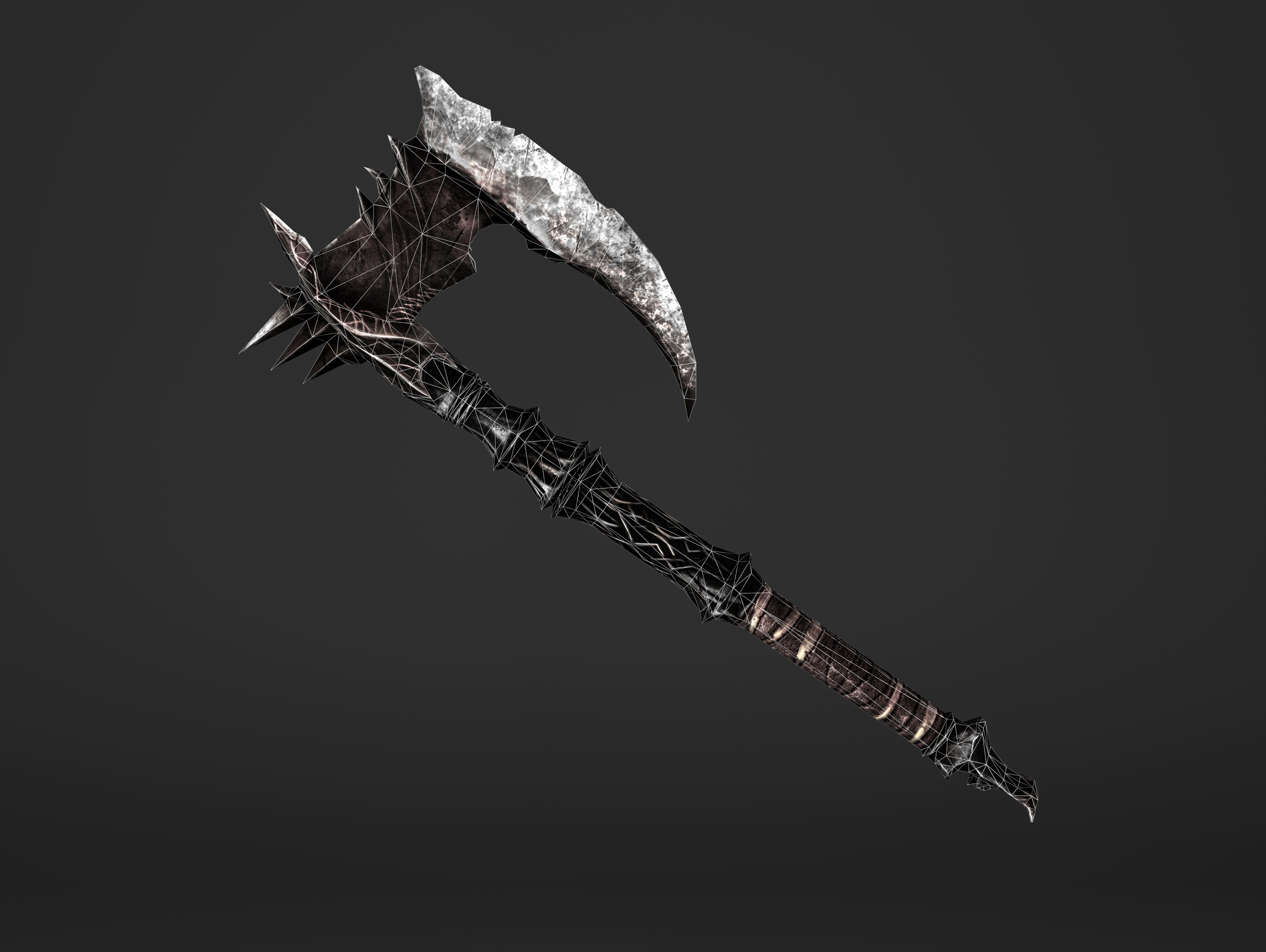 Spike Waraxe Low-poly 3D model_9
