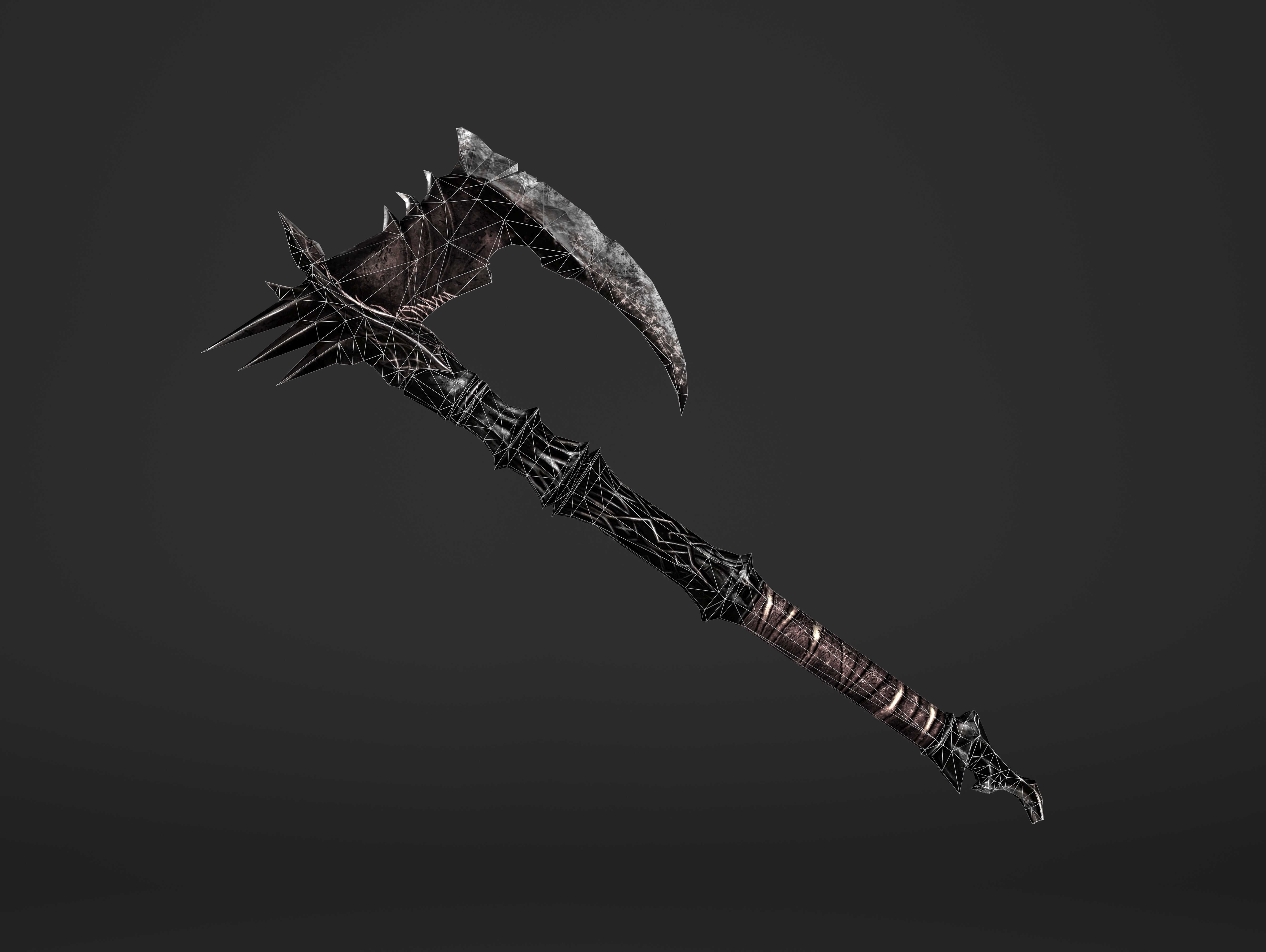 Spike Waraxe Low-poly 3D model_13