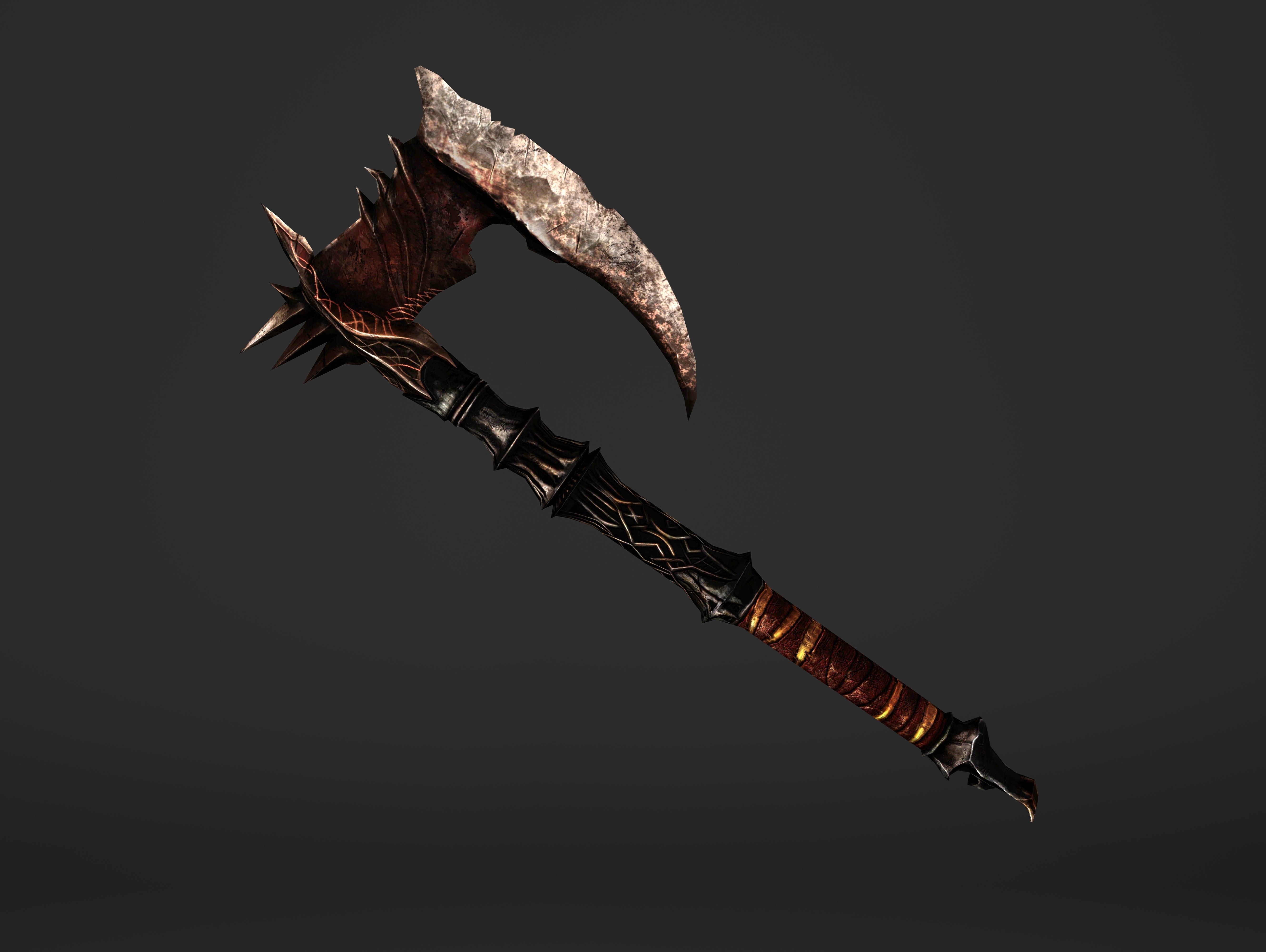 Spike Waraxe Low-poly 3D model_8