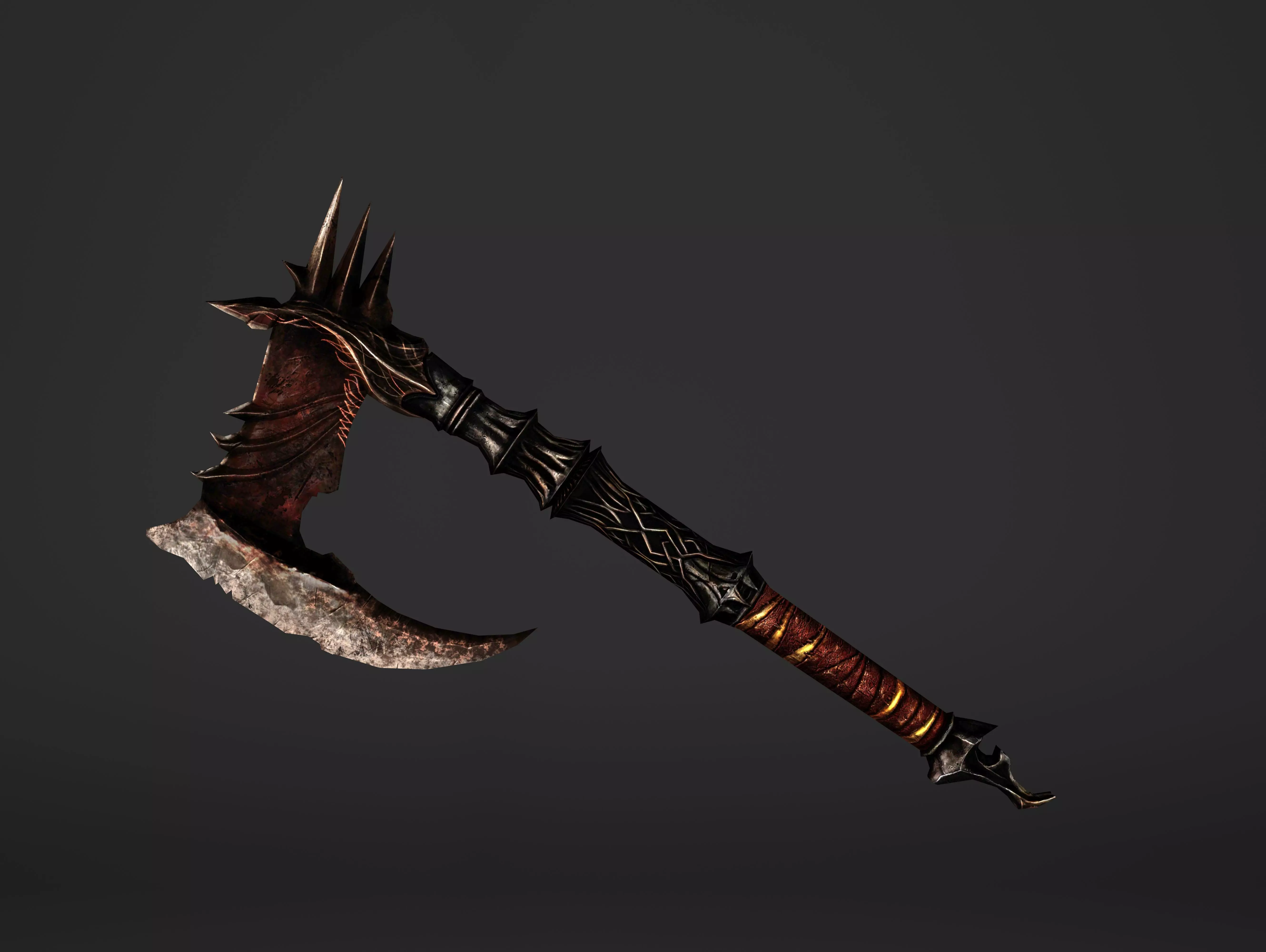 Spike Waraxe Low-poly 3D model_0