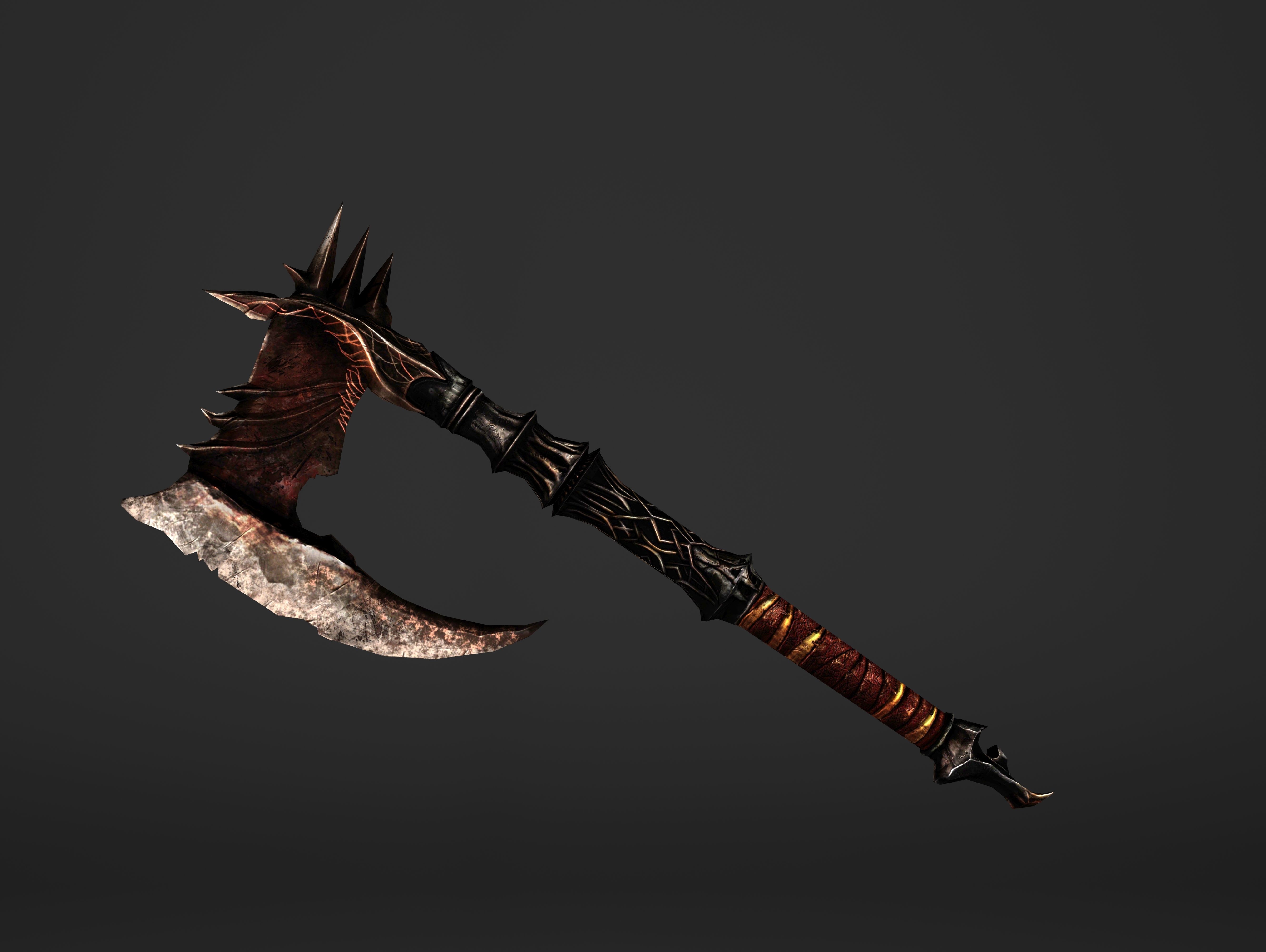 Spike Waraxe Low-poly 3D model_2