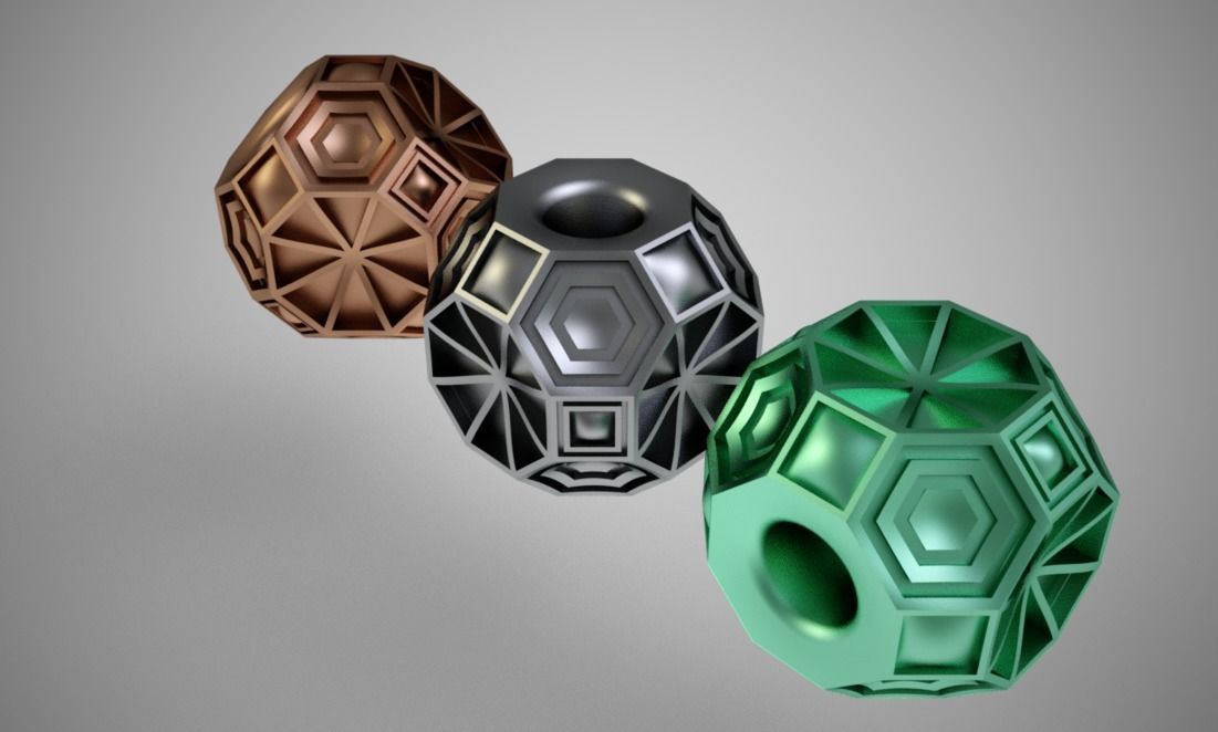 Geometric Bead 2 3D print model_2