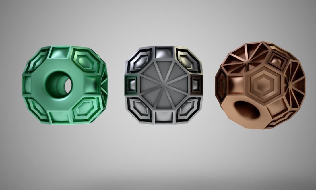 Geometric Bead 2 3D print model_1