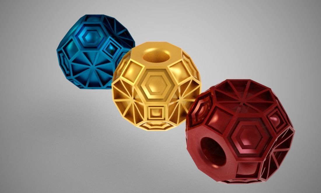 Geometric Bead 2 3D print model_4