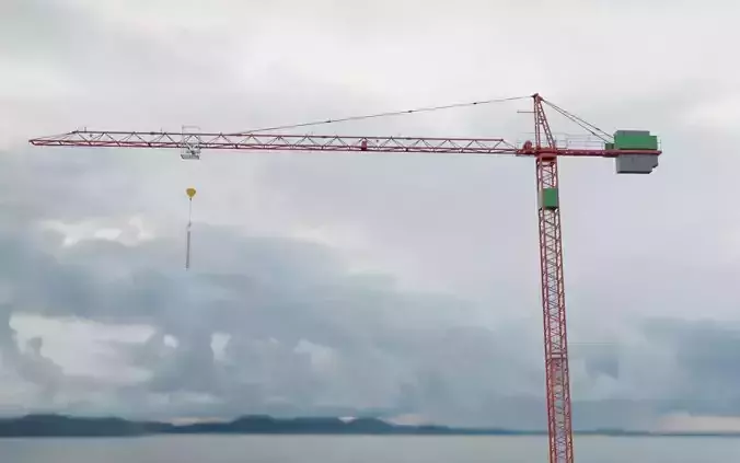 Hammerhead Tower Crane 2 - Construction Crane 3D model
