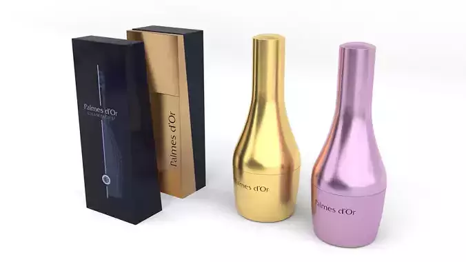 Nicolas Feuillatte Palmes Dor Champagne Bottle Package 3D model