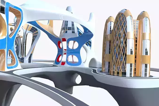 Future city V 3D model