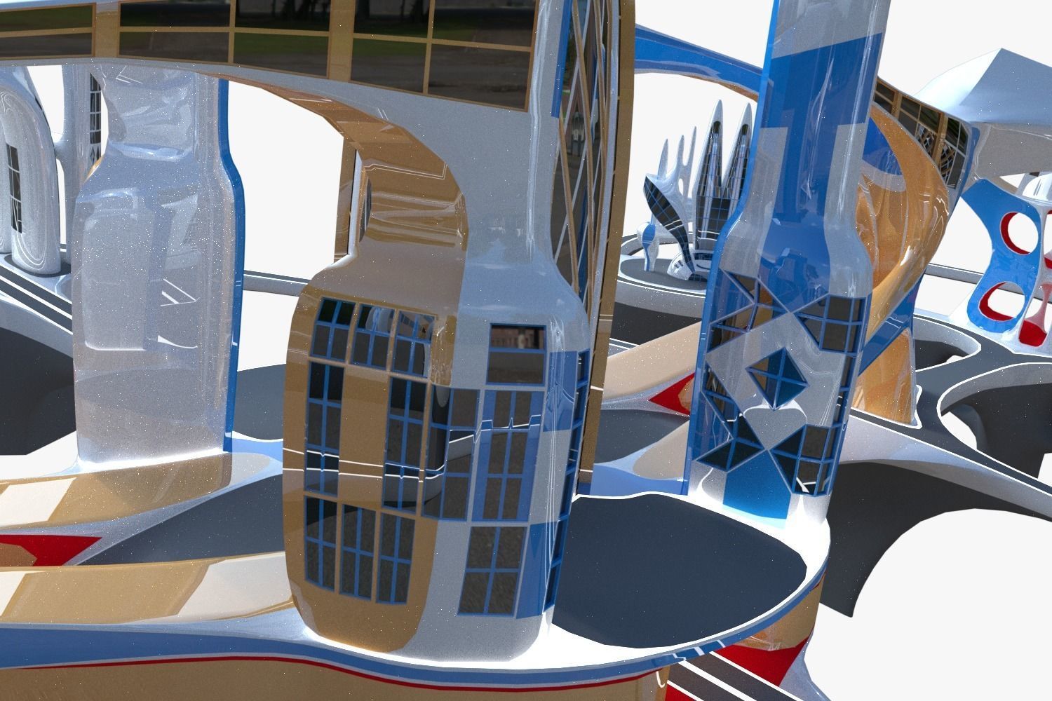 Future city V 3D model_13