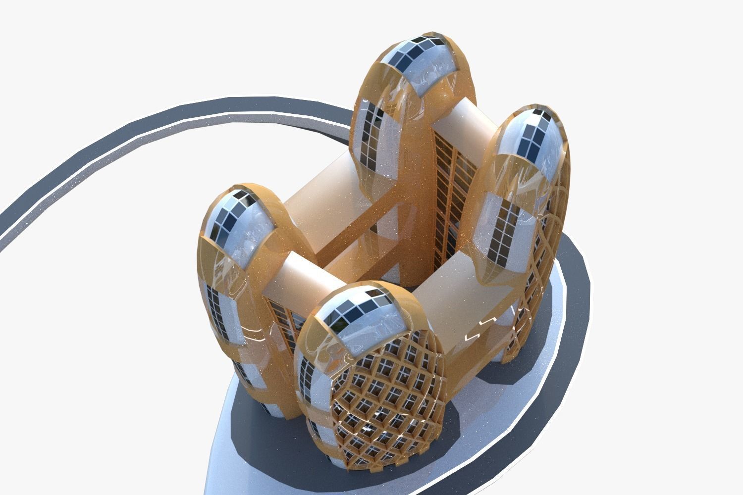 Future city V 3D model_7